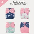 thumbnail image 4 of KaWaii Baby 12 One Size Original Squared Cloth Diapers + 24 Diaper Inserts, Double Waterproof Layers Extra Protection, Unisex Washable Reusable, Adjustable to fit babies 8-36 Pounds, 4 of 8
