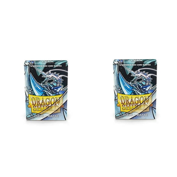 2 Packs Dragon Shield Matte Mini Japanese Clear 60 ct Card Sleeves Value Bundle!