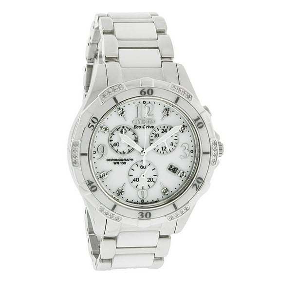 citizen white ceramic watch