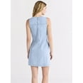 thumbnail image 3 of Time and Tru Women's Denim Shift Mini Dress, Sizes XS-XXXL, 3 of 5