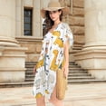 thumbnail image 3 of Beach Vacation Clothes Kimono Cardigan Loose Swimsuit Cover Up for Women Dinosaurs and Character L, 3 of 6