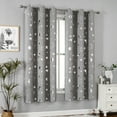 thumbnail image 7 of Grommet Blackout Curtains for Bedroom and Living Room - 2 Panels Set Thermal Insulated Room Darkening Curtains (Gray, 42 x 63 Inch) Spring Sale 2025, 7 of 7