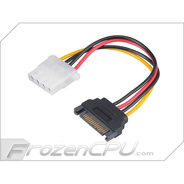 Akasa 15Pin SATA Power to 4Pin Molex Adapter Cable 150mm (AKCBPW03