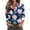 Navy, variant on Fgvctg Valentine's Day Button Down Shirt for Women Long Sleeve V Neck Blouse Collared Plus Size Date Day Love Heart Print Shirts Sweet Business Casual Tops Navy XL