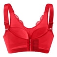 thumbnail image 6 of Lixiuxyad Plus Size Bra Supportive Lift Lace Wireless Comfort Full Coverage Underwire,Bras for Women Red 34, 6 of 6