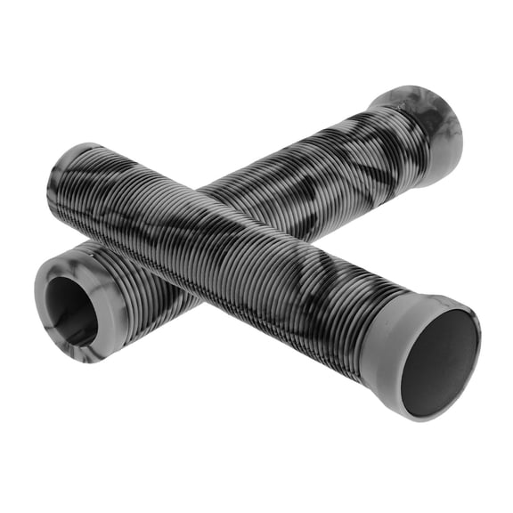TEHAUX Grey Silicone Bike Handlebar Grips 1 Pair with Extended Coverage for Comfort and Enhanced Stability