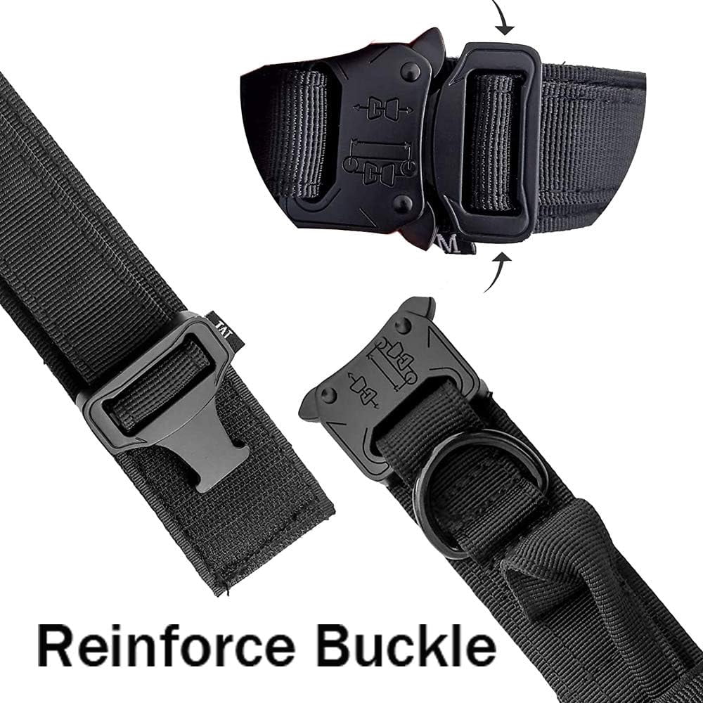 Dog Collar Durable Tactical Leash Set Adjustable Pet Collar Leash Medium Large Dog Shepherd Training Accessories