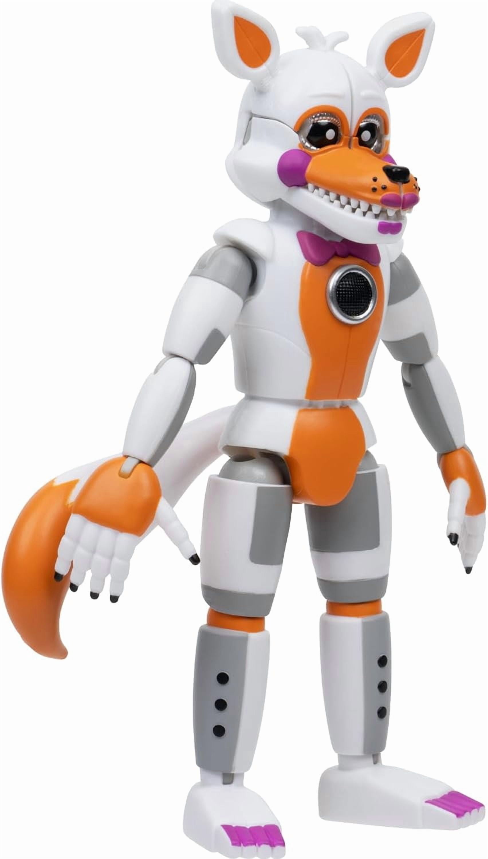 Jazwares Five Nights at Freddy’s Lolbit Office Set - 5-Inch Articulated Figure with Jumpscare Feature, Glow-in-The-Dark Eyes, and Diorama