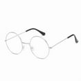 thumbnail image 5 of Kingswick Metal Frame Round Glasses Clear Lens Glasses Lightweight Circle Eyeglasses for Women Men,Silver, 5 of 6