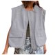 thumbnail image 1 of Chaqueta con cremallera sin mangas y bolsillos anchos de Songma, de color liso, para mujer: túnicas holgadas de estilo informal, 1 of 5