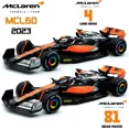 thumbnail image 2 of Bburago 1:43 MCL60 2023 4# Lando Norris P2 British GP Mclaren F1 #81 Oscar Piastri Car Die Cast Car Model Competition vehicles, 2 of 4