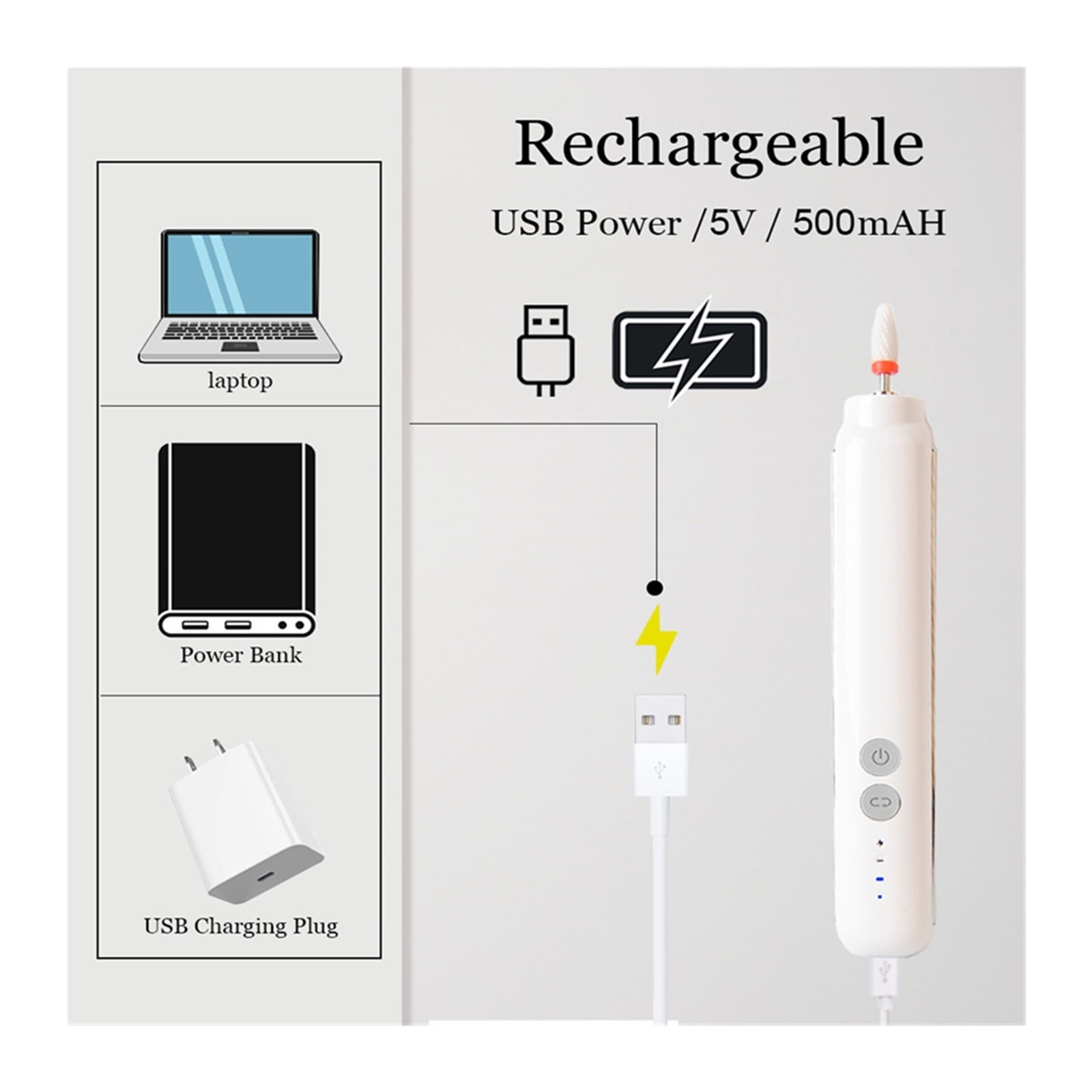 Professional Nail Drill Machine, Electric Manicure Milling Cutter Set, Nail Files Drill Bits, Gel Polish Remover Tools