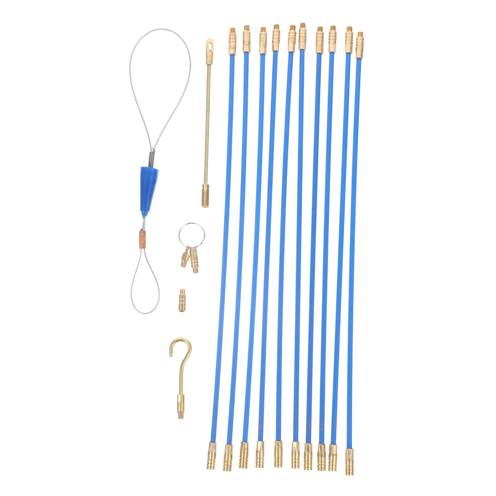 FUTUREORYY 1Set Electrical Threader for Cable with Durable Glass and Plastic Blue Material