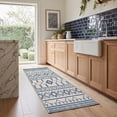 thumbnail image 4 of GENIMO 5'x7' Area Rug for Living Room, Washable Non Slip Soft Boho Geometric Rug for Bedroom Dining Room Home Office, Ivory Navy, 4 of 7