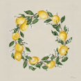 thumbnail image 2 of Hollihocks Art 26x26 Gold Ornate Wood Framed with Double Matting Museum Art Print Titled - Lemon Wreath, 2 of 4