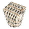 thumbnail image 6 of Restaurantware-Bio Tek 4 x 3.5 x 4.5 Inch Food Containers, 50 Noodle Takeaway Boxes - Disposable, Sturdy, Plaid Paper 32 Ounce Take Out Boxes, Round, For Hot Or Cold Foods, 6 of 11