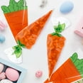 thumbnail image 2 of 200 Counts Easter Carrot Transparent Cone Cello Bags, Easter Bags for Goodies, Easter Treat Bags, Cellophane Carrot Shaped Goody Bags with Twist Ties for Easter Party Favor, Cookies, Candy, Popcorn, 2 of 7
