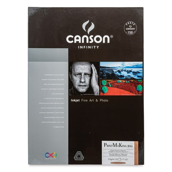 Canson Infinity PrintMaKing Rag Paper - 17" x 22", Pkg of 25