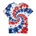 thumbnail image 2 of Cethrio Girls 4th of July T-shirts, Party Casual Short Sleeve Crew Neck Graphic Tees Navy Size 6, 2 of 4