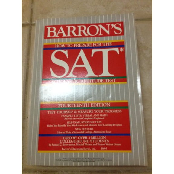 Pre-Owned How to Prepare for the Scholastic Aptitude Test: Sat, 9780812038446, 0812038444, Paperback, 14th edition