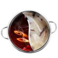 thumbnail image 4 of Hot Pot With Divider Stainless Steel Mandarin Duck Electric Pot Dual Sided Hot Pot Divided 2 Grid Soup Base Cooker, 4 of 6