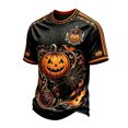 thumbnail image 2 of xunjiayanmaoyi Men's Halloween Print T-Shirt Athletic Holiday Tee Crew Neck Short Sleeve Soft Fabric S-3XL 10 Colors 1PC for Parties Daily Casual Wear Men Adults, 2 of 8