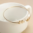 thumbnail image 3 of Grofry Women Creative Adjustable Leaf Open Cuff Bangle Bracelet Jewelry Accessory Gift Silver, 3 of 3