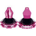 thumbnail image 3 of Traje de baile elegante para niñas, vestido de baile de malla con tutú de Ballet y espalda hueca, para escenario, Club de baile, lentejuelas brillantes, 3 of 5