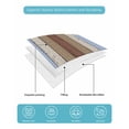 thumbnail image 5 of Quilts Twin-XL Size Bedding Set, Blue Brown Lightweight Quilted Comforter, Farmhouse Wood Grain Vintage Vertical Striped Reversible Bedspread Coverlet with Pillow Covers for All Season, 68" x 98", 5 of 7