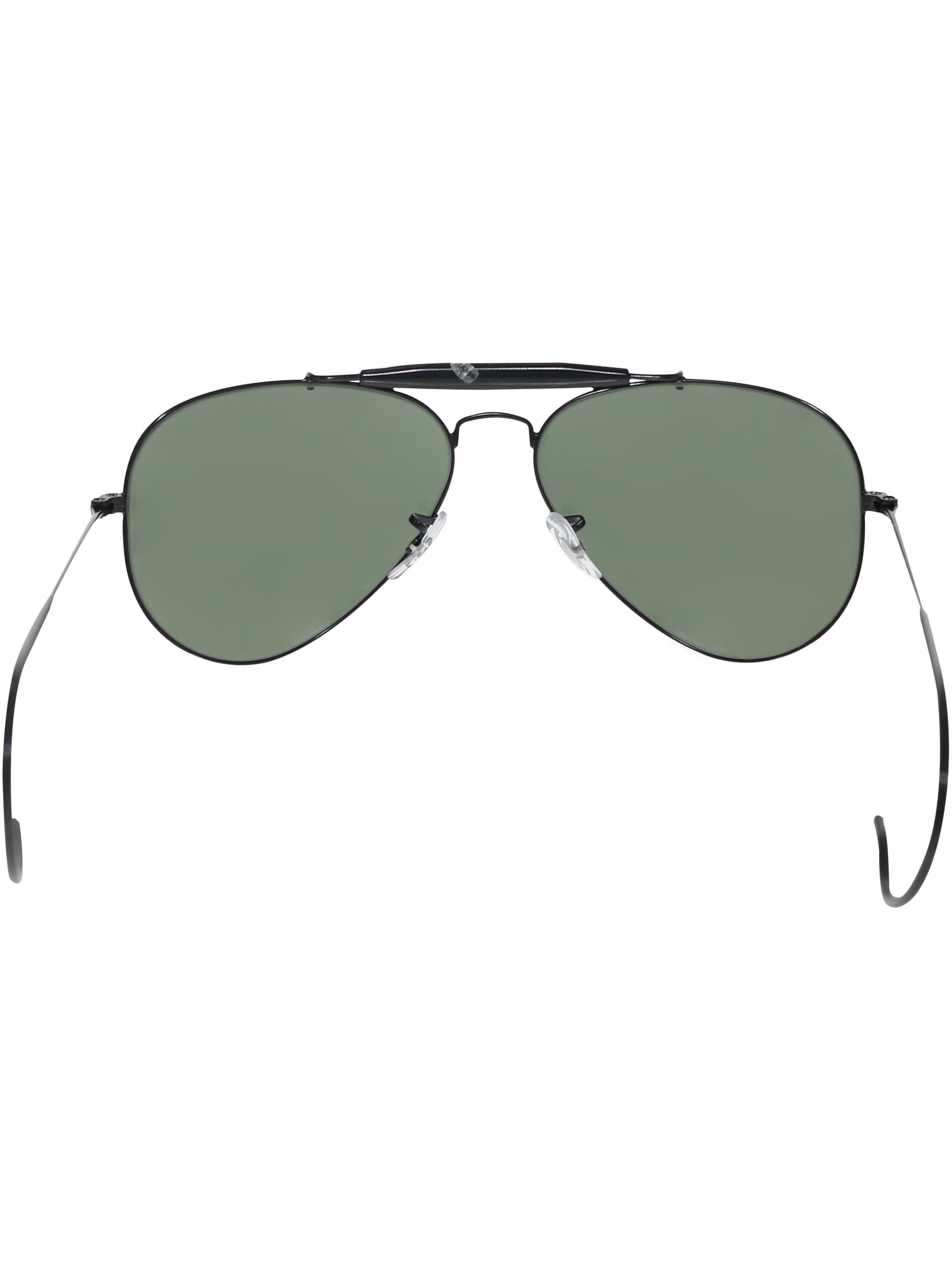 Ray-Ban Outdoorsman 3030 Aviator - Gafas de sol con orejas de alambre,  Lentes verdes con montura dorada