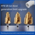 thumbnail image 5 of 3pcs 20/25/32mm Step Drill Bit with Limit Swivel Groove PPR Lifting Cone Drill Bits for Water Pipe R, 5 of 5