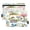 Animals on Bicycle, variant on Vintage Sailboats on Map 2 Pack Pencil Pouch for 3 Ring Binder Smooth Zipper Folders with Pockets Clear Window Pencil Case