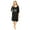 Black Shine, variant on Women's Plus Size Body Three-Quarter Sleeve Sleepshirt