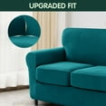 thumbnail image 5 of CHUN YI Sofa Cover with Separate Cushion Slipcover Stretch Checks (Sofa, Teal), 5 of 7