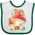 thumbnail image 3 of Inktastic Mushroom Cottage Boys or Girls Baby Bib, 3 of 4