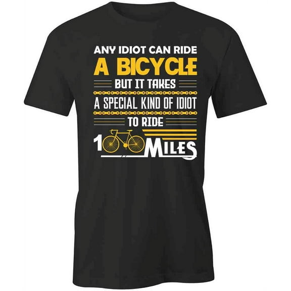 Ride A Bicycle T-Shirt | Cool Cycling Black Tee Gift
