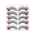 thumbnail image 1 of Unique Bargains 5 Pair 3D Mixed Color False Eyelashes for Makeup Red, 1 of 4