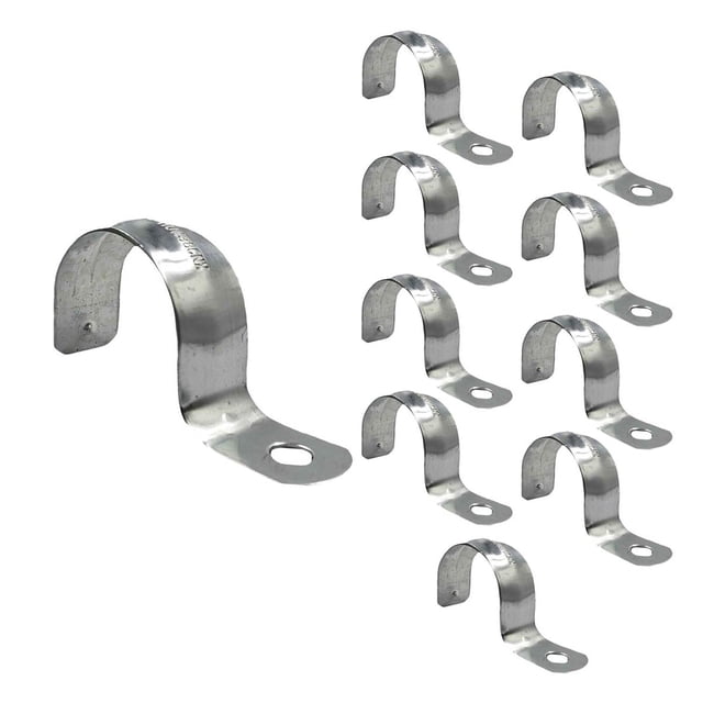 10 Pzs Abrazadera Tipo Uña Para Tubo 3 Pulgadas Acero plateado 3 pulgadas