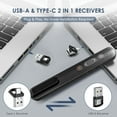 thumbnail image 2 of Presentation Clicker for Powerpoint Presentations, Presenter Remote USB C&USB A 2 in 1,Power Point Slide Clickers for Open Hyperlinks & Volume Control Windows/Mac (02), 2 of 7