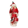 thumbnail image 4 of Kurt Adler 10.5-Inch Fabriché Santa Checking Mail, 4 of 4