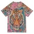 thumbnail image 2 of YAZAOO Summer T-shirt Sunscreen Stripes on Pink Pattern Swim Tops, 2 of 6