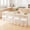 White + white cushion, variant on Saddle Bar Stools Set of 2/4, 24 Inch Barstools for Kitchen Counter with Curved Cloud Soft PU Leather Cushion and Metal Base, for Kitchen Island, Home Bar, Dining Room, Living Room