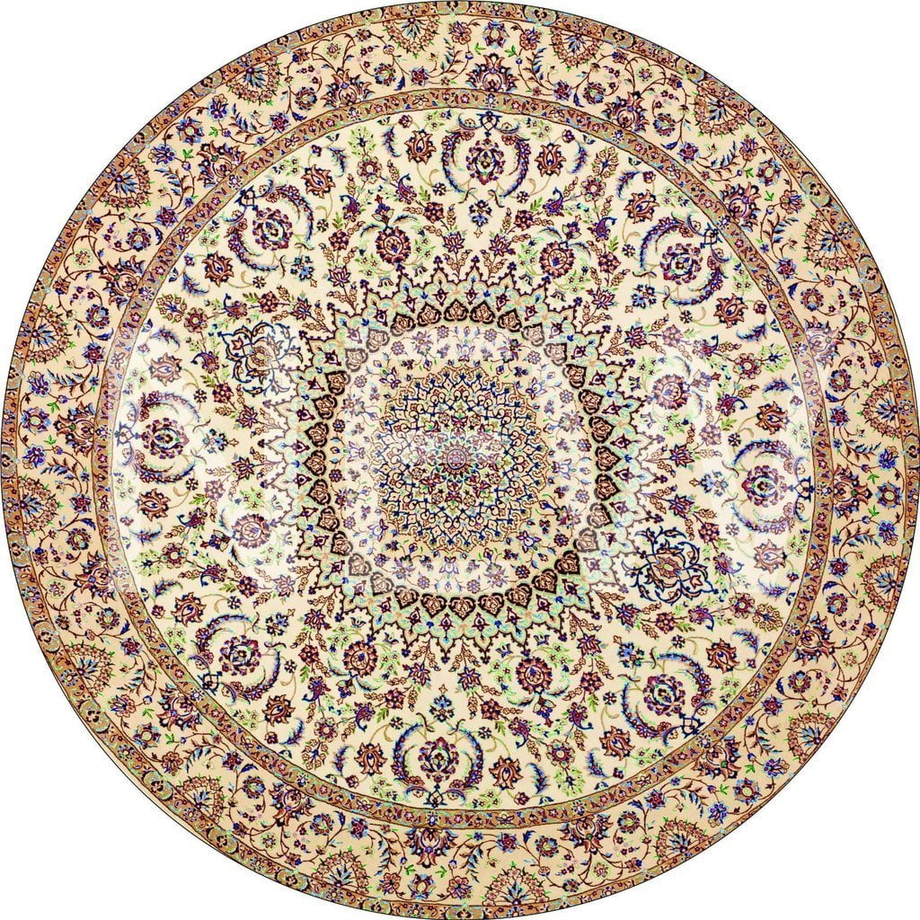 POPCreation Beige Persian Rug Round Mouse pads Gaming Mouse Pad 7.87x7