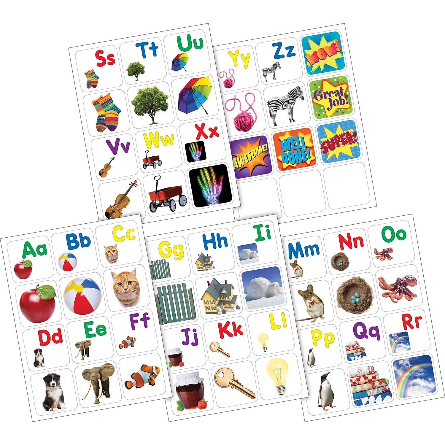 Barker Creek Learning Magnets ̶ Letters with Pictures ̶ 60 Pieces