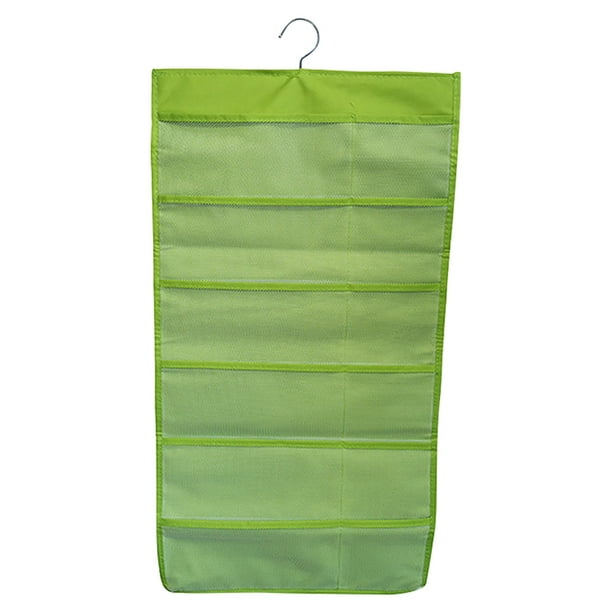Organizador de armario colgante Bolsillos de malla de 2 lados Bolsa de almacenamiento para guardarropa Bolsa para ropa interior Calcetines de sujetador, Rejilla 30, Verde Scienceny HA003837-14