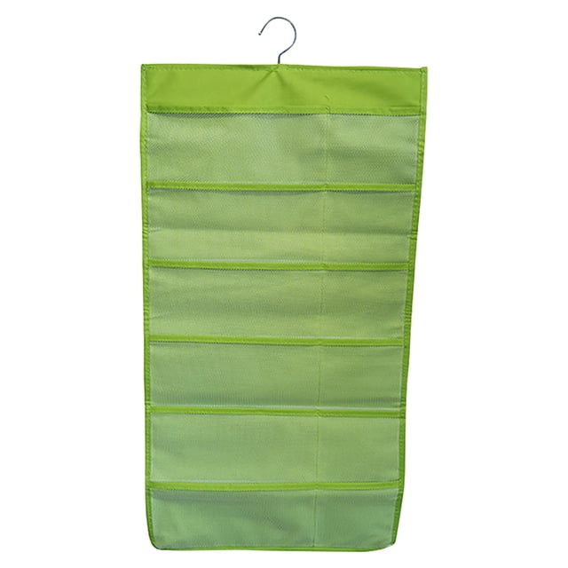Organizador de armario colgante Bolsillos de malla de 2 lados Bolsa de almacenamiento para guardarropa Bolsa para ropa interior Calcetines de sujetador, Rejilla 30, Verde Scienceny HA003837-14