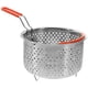 thumbnail image 1 of Stainless Basket Round Corner Multipurpose Design Home Users Cooking Food Preparation 18cm Height Draining 1Pcs, 1 of 4