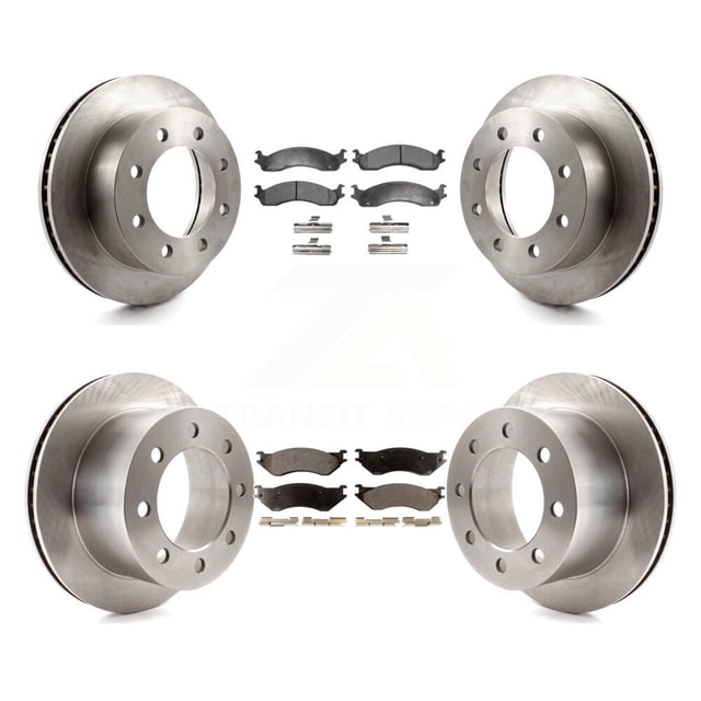 Transit Auto Front Rear Disc Brake Rotors and Ceramic Pads Kit for Car 2001-2002 Dodge Ram 2500 3500 K8T-101004