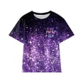 thumbnail image 1 of Gibobby Playera Térmica Ligera Fue idea de papá Camiseta divertida para niños pequeños y niñas Camiseta con el último nervio Regalo del día de las Tie Dye Camiseta de moda （Morado， 5-6 Años), 1 of 5