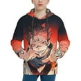 thumbnail image 7 of Jujutsu Kaisen Ryomen Sukuna Kids' Hoodie 3d Print Sweatshirt Soft Pullover Hooded With Big Pockets For Boys Or Girls Small, 7 of 7